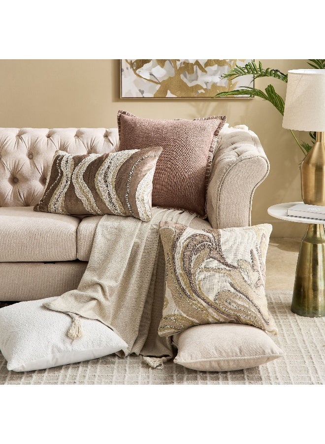 Home Box Beaudra Marble Beaded Cushion for Home Decor - Image 5