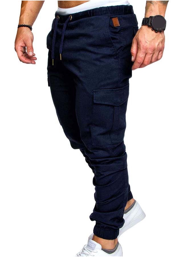 Generic Solid Drawstring Cargo Pants 