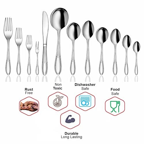 Shri & Sam Stainless Steel Spark Desert Spoon,6 Pieces - Image 5