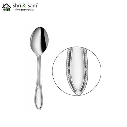 Shri & Sam Stainless Steel Spark Desert Spoon,6 Pieces - Image 3
