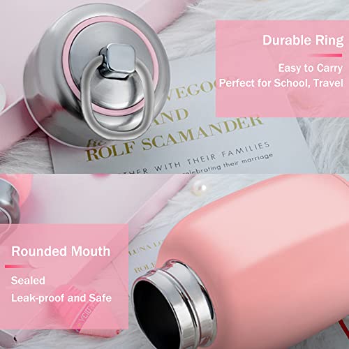 Gets Mini 7 oz Stainless Steel Water Bottle, Portable Small Sports Vacuum Insulated Water Bottle Leak Proof Sport Tumbler Cup Hot and Cold Water Bottle (Rose) - Image 4