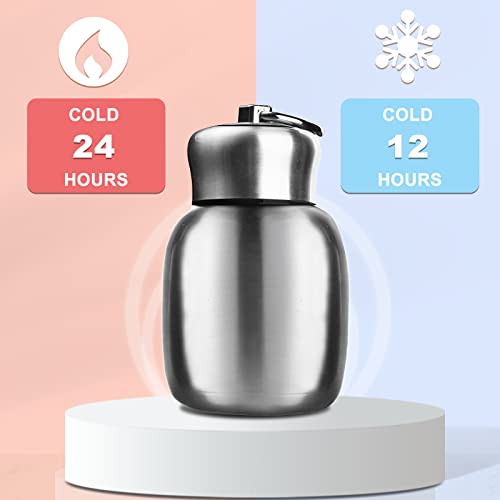 Gets Mini 7 oz Stainless Steel Water Bottle, Portable Small Sports Vacuum Insulated Water Bottle Leak Proof Sport Tumbler Cup Hot and Cold Water Bottle (Rose) - Image 5