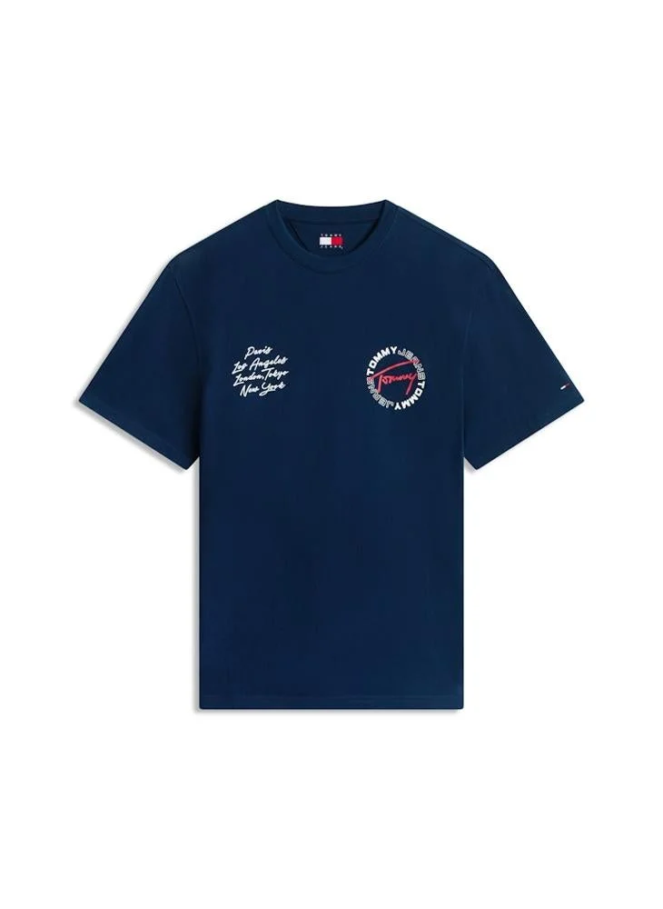 TOMMY JEANS  Circular Back Logo Relaxed T-Shirt for Men | Best Price UAE