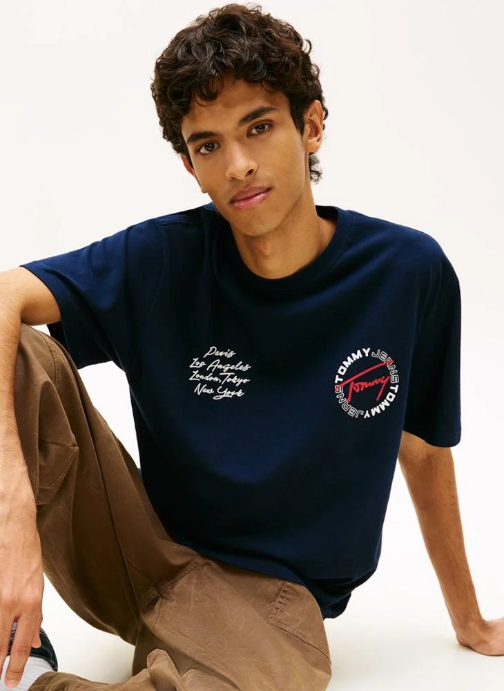 TOMMY JEANS  Circular Back Logo Relaxed T-Shirt for Men | Best Price UAE