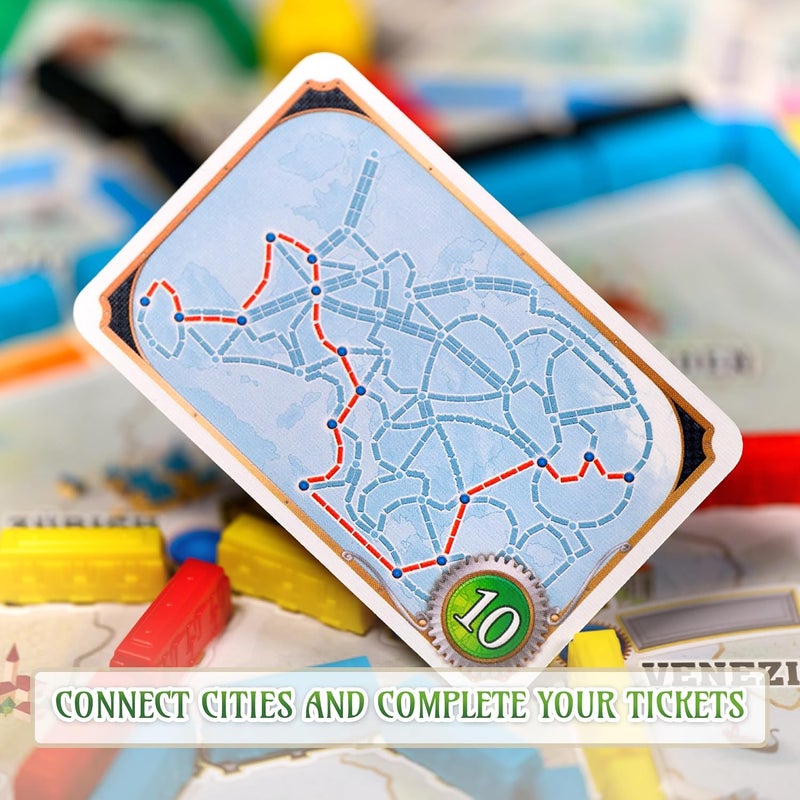 أسمودي Asmodee Ticket to Ride Europe Board Game (2026 Refresh) - Classic Train Adventure Strategy Game for Families and Adults, Ages 8+, 2-5 Players, 30-60 Minute Playtime - Image 5