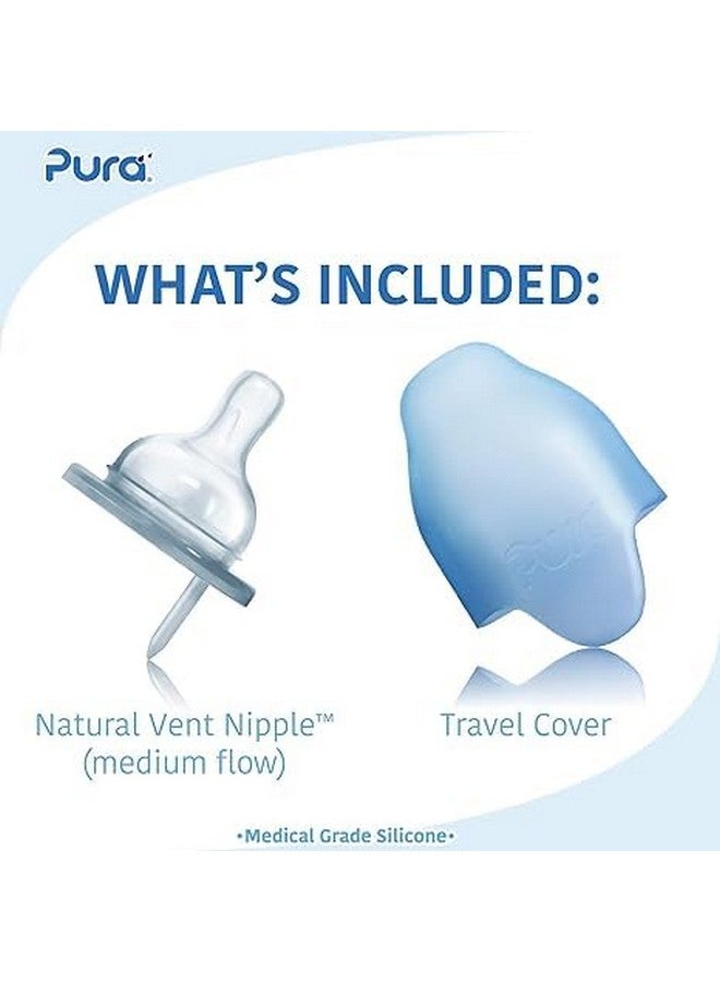 Pura Kiki 7oz/200ml Stainless Steel Insulated Anti-Colic Infant Bottle w/Silicone Medium-Flow Nipple & Sleeve, 100% Plastic-Free, MadeSafe Certified, for Kids, Toddlers, Babies & Infant - Moss - Image 2