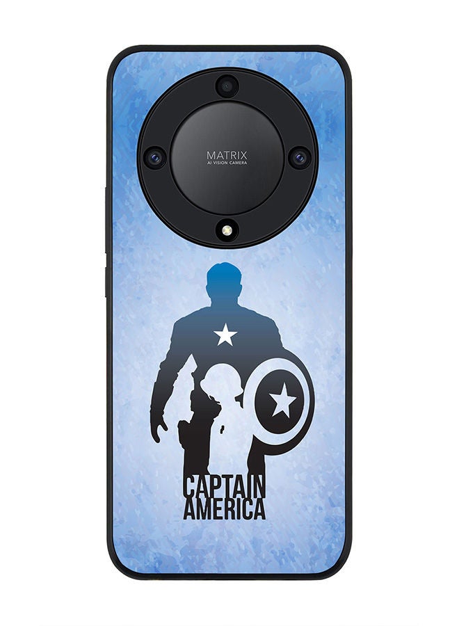 Stylizedd Rugged Black edge case for Honor X9a 5G Slim fit Soft Case Flexible Rubber Edges Anti Drop TPU Gel Thin Cover -  Steve Roger Vs Captain America - Image 1