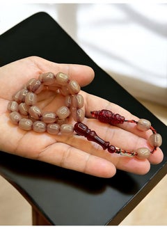 just naturals German Faturan Prayer Beads For Men 33 Beads Size 8.8mm x 10.5mm  - Image 2