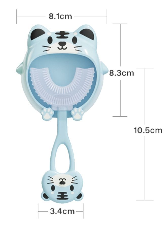 U-Shaped Soft Silicone Toothbrush With Holder For 2-12 Years Old Kids - Image 2