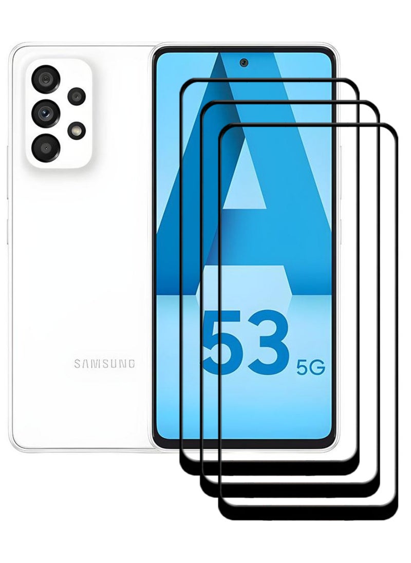 ACLIX 3 Pieces Antistatic ESD Dustproof Premium Quality High Definition Tempered Glass Screen Protector Designed For Samsung Galaxy A53 5G - Image 1