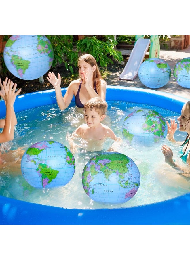 Sotiff - 24 Pack 16 Inches Inflatable World Globe Beach Balls Blow Up Earth Beach Ball Large Pool Toys For Party Birthday Party Favor Luau Decorations - Image 1