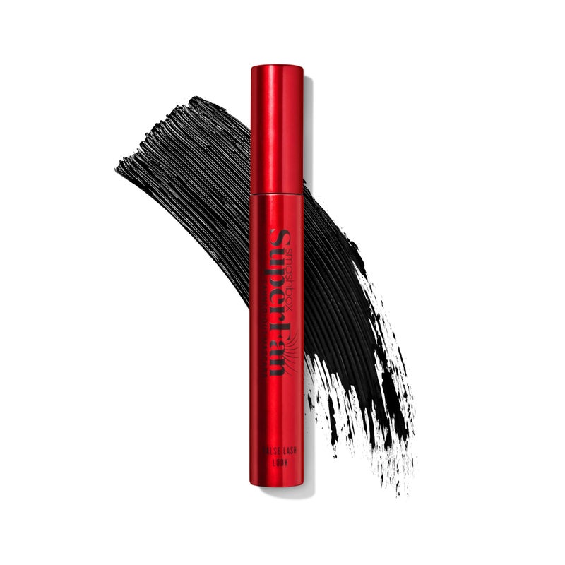 Smashbox Super Fan Lash Lengthening Mascara | Fanned-Out Volume + Length, Long-Wearing Mascara without Clumping, 0.34 Fl Oz, Black - Image 1