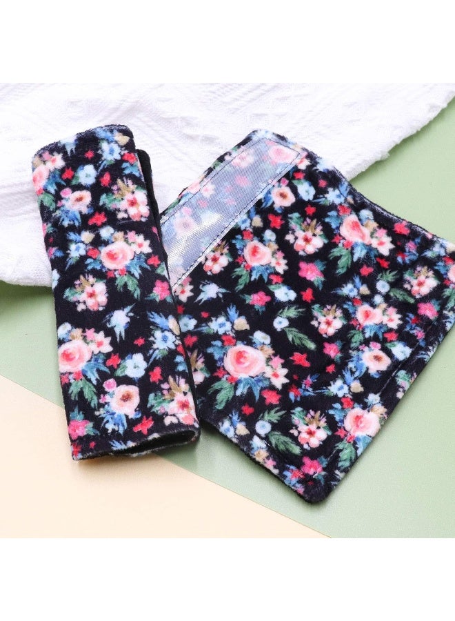 SWESEN Baby Car Seat Belt Covers, Floral Car Seat Straps Shoulder Pads for Girls Boys, Minky Seat Belt Protectors for Car Seats/Pushchair/Stroller - Image 5