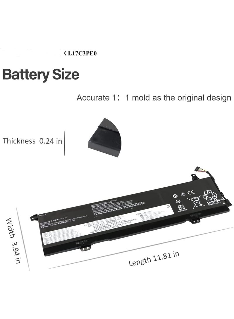 Battery For L17C3PE0 L17L3PE0 5B10Q39196 5B10Q39197 Lenovo Yoga 730-15 730-15IWL 730-15IKB 730-151KB 81CU 81JS 15.6 Inches 11.2 Inches 5V 51. 4587mAh - Image 4