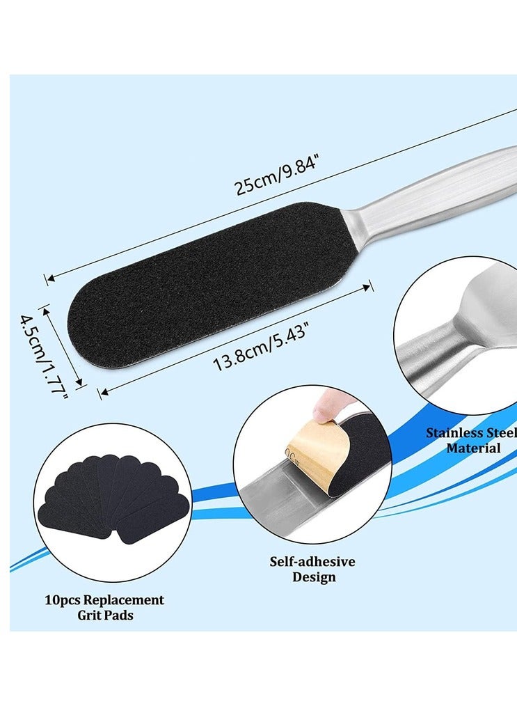 Foot File Callus Remover for Feet, Stainless Steel Foot scrubber 10 pics