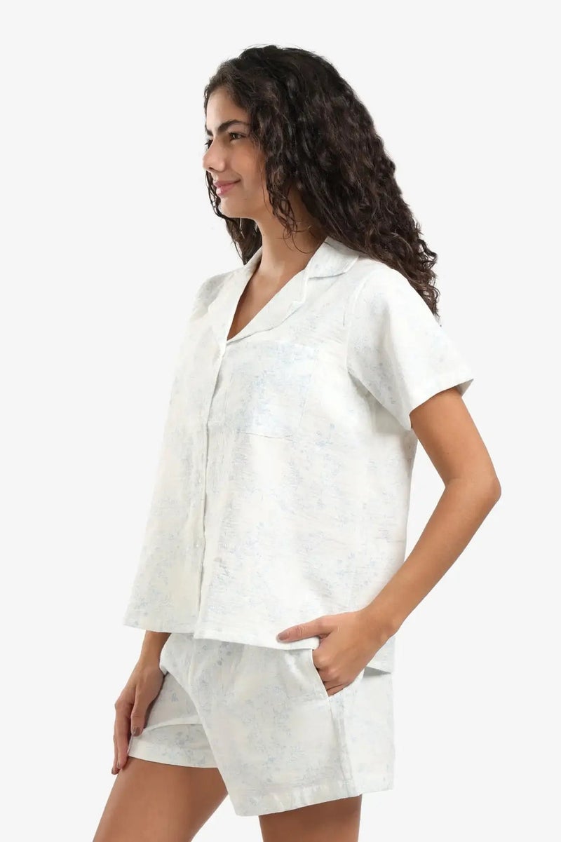 Carina Botanical Print Pyjama Set - Image 3