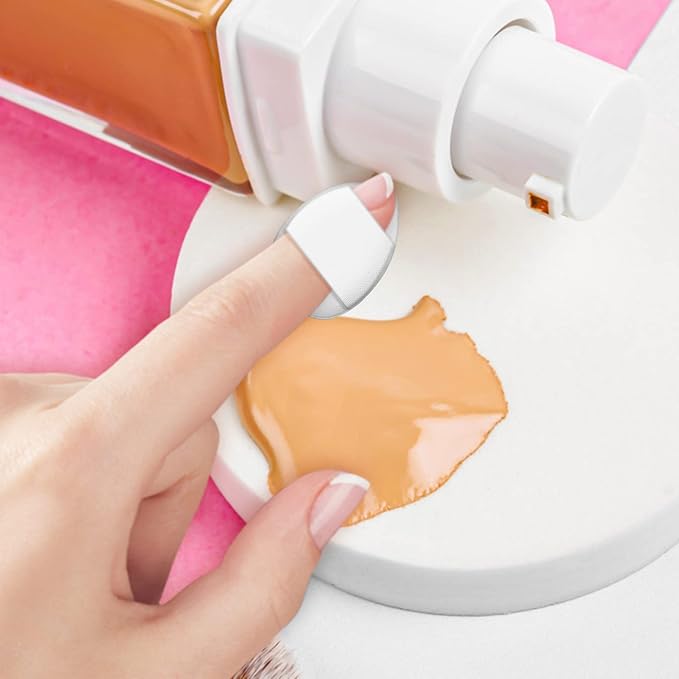 Sibba Loose Powder Puffs 8 Pieces Multicolored Makeup Setting Triangle Face Foundation Cushion Pads Beauty Blender Applicator Cosmetics Portable Holder Strap Sponge Soft Mini Cover