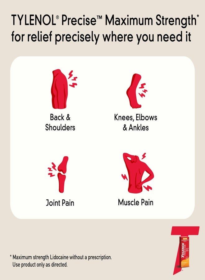 Tylenol Precise Warming Pain Relief Cream, Fast-Acting, Maximum Strength Lidocaine, 4 oz - Image 2