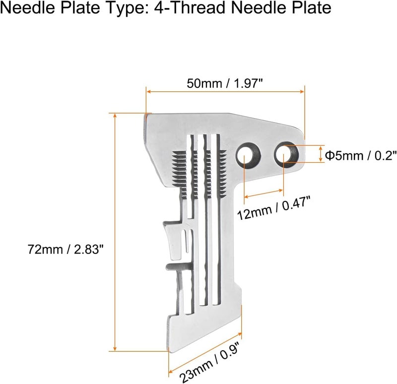 SSS E809 NEEDLE PLATE SIRUBA 4 THREAD 747 OVERLOCK INDUSTRIAL SEWING MACHINE PACK OF 1 - Image 3