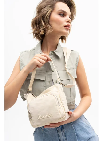 يونايتد كولورز أوف بينتيون Benetton Women's Crossbody Bag Beige BNT1202