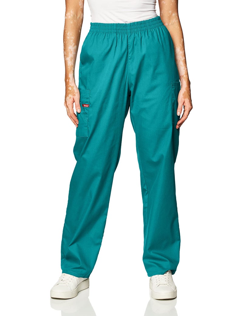 Dickies Womens Signature Elastic Waist Medical Scrubs Pants, Teal Blue, XX-Small US - Image 2