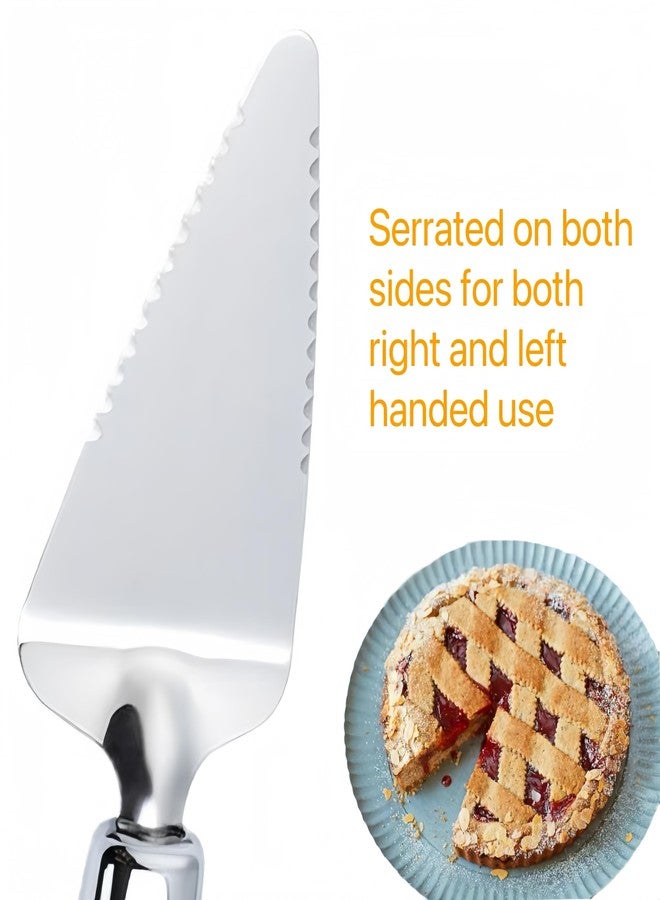 CINBILCORN Pie Server Spatula,Stainless Steel Cake Cutter Slicer,Pizza Tart Dessert Cutter,Black - Image 3