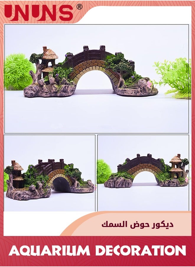 UNUNS Home Decoration,Fish Tank Decoration,Artificial Bridge Model,Fish Tank Ornaments Resin Material,For Freshwater Area,Home Fish Tank Decoration-Bridge  - Image 3