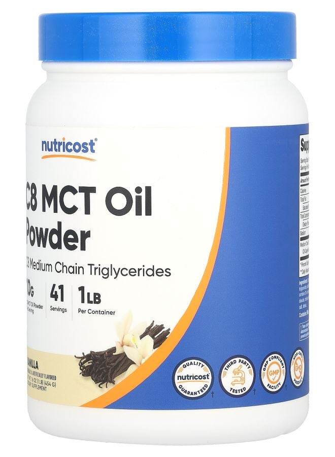 Nutricost C8 MCT Oil Powder Vanilla 16 oz  (454 g) - Image 2