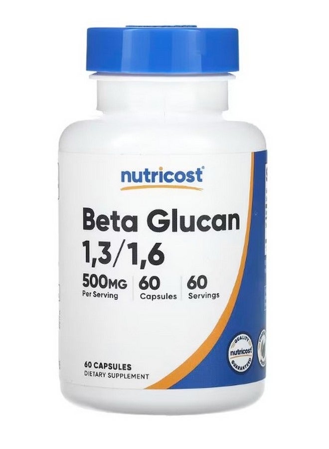 Nutricost Beta Glucan 1316 500 Mg 60 Capsules - Image 1