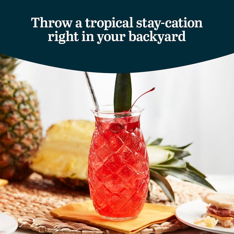 LIBBEY طقم نظارات تيكي أناناس، نظارات تيكي للكوكتيلات، مجموعة تيكي بار مثالية من 4 قطع - Image 2