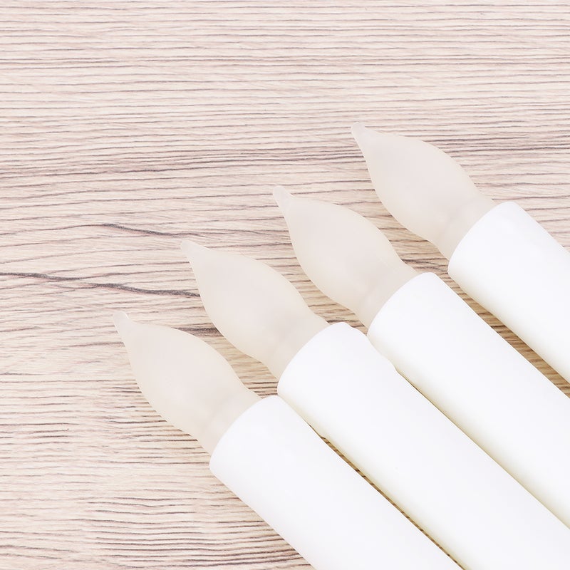 12 Pcs Simulation Candle Light Candle Lamp Pole Candle Light for Halloween Dancing Evening - No Battery (Flickering Yellow) - Image 5