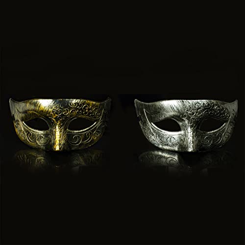 RUSVNO Adults Vintage Antique Look Venetian Party Mask (Pack of 10) - Image 3