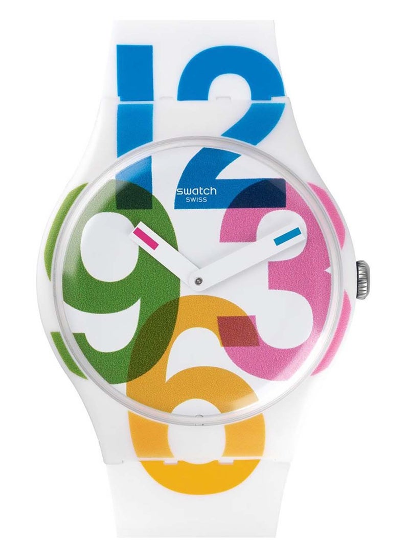 Swatch ساعة يد رجالية مقاومة للماء بحركة كوارتز في اتجاه عقارب الساعة - 41 مم - Image 1