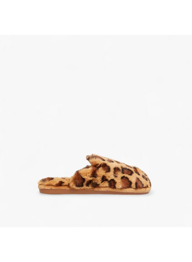 لو كونفورت Women Animal Print Bedroom Mules