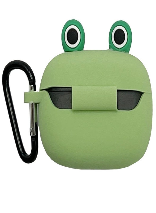 Seadream Cartoon Kawaii Case for JBL Vibe 200TWS Wave 200TWS Earbuds, Seadream Portable Cute 3D Animal Frog Eye Cartoon Scratch Shock Resitant Protective Cover with Carabiner (Frog Eye) - Image 2