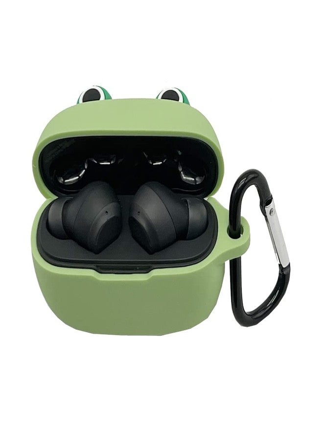 Seadream Cartoon Kawaii Case for JBL Vibe 200TWS Wave 200TWS Earbuds, Seadream Portable Cute 3D Animal Frog Eye Cartoon Scratch Shock Resitant Protective Cover with Carabiner (Frog Eye) - Image 3
