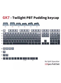 SKYLOONG GK7 PBT Translucent Keycaps Compatible with 60%/65%/75%/80%/96%/100% Keyboard Layout (Twilight)  - Image 4