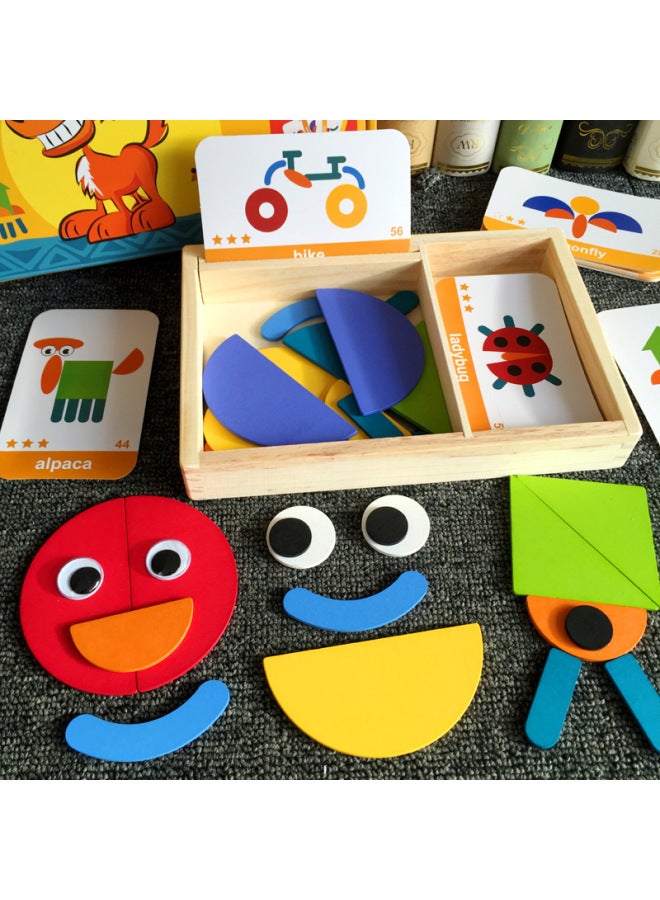 أحجية حيوانات هندسية مونتيسوري للأطفال للتعليم المبكر وتنمية الذكاء المفيد وألغاز التفكير لعمر 3-6 سنوات - اللون: متقدم - Image 3