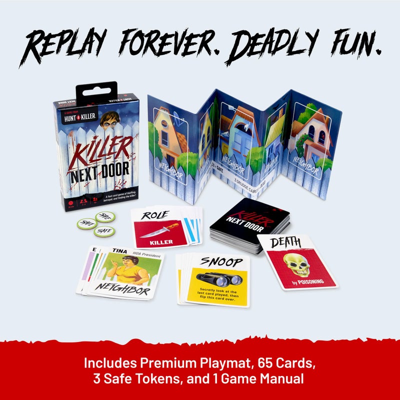 Hunt A Killer: Killer Next Door  Fun Family And Adult Games For Game Night  Great Small Gift For Friends Or Stocking Stuffers Includes Fast-Paced Social Deduction Gameplay  For Ages 10+ - Image 2