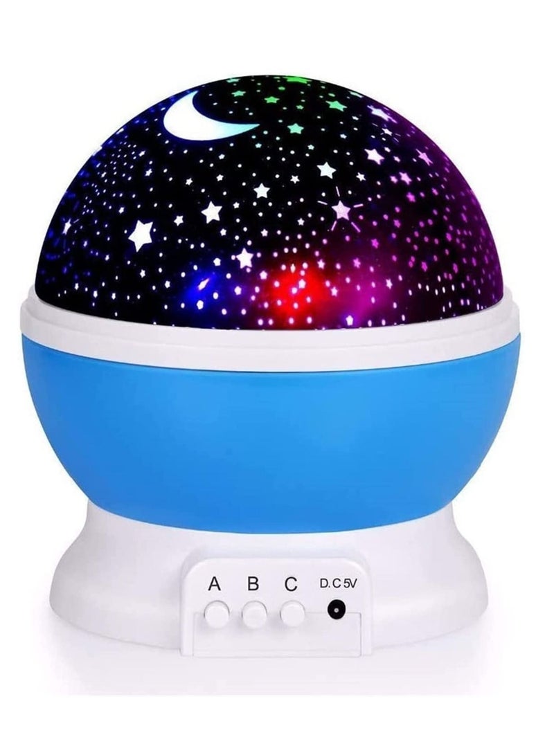 Cinda Kids Night Light Toys for 2-8 Year Old Girls Gifts Night Lights for Kids with 360 Degree Rotation and 8 Color Light Changing Star Projector Light Gifts for 4-6 Year Old Girls Blue  - Image 1