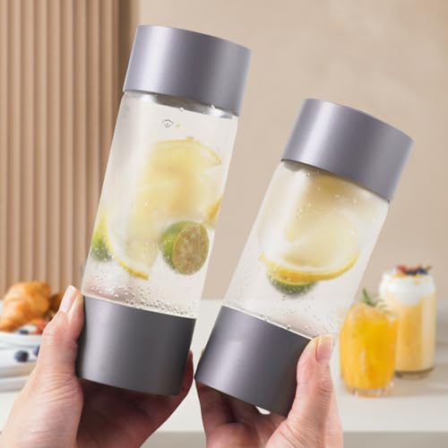 OSCEVIA Sparkling Water Machine Soda Maker Beverage Drink Dispenser for Home, Soda Streaming with 1L BPA Free Bottle, 2 Portable Bottle for travel, Seltzer & Carbonator Srew-in 60L CO2 (NOT Included), Grey - Image 4