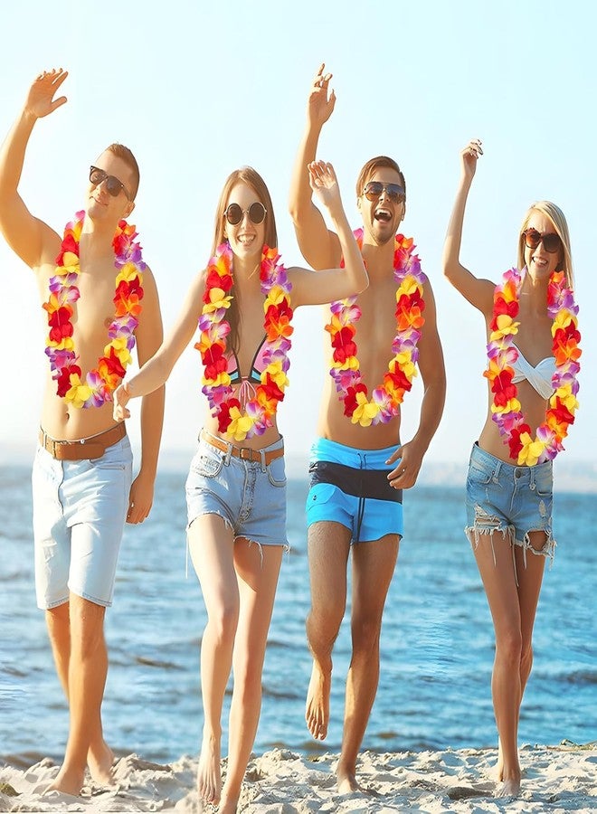 PartyToko 06pcs Hawaiian Garland Set for Hawaiian Party Decorations 06pcs Multicolor Artificial Flowers - Image 4