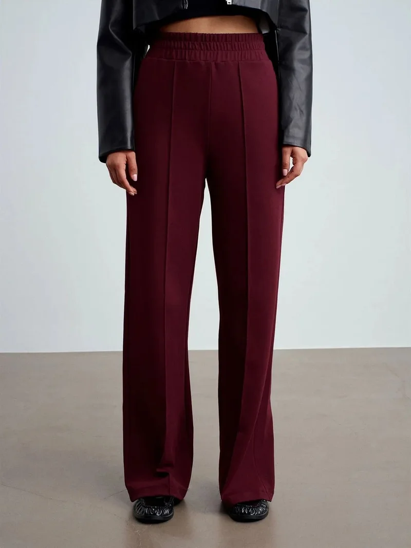 ديلفين Dilvin Wide-leg Knit Trousers