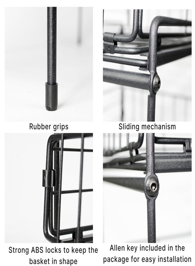 POPCUBE Metal 2 tier under sink storage organizer – Collapsible under sink organiser for kitchen, bathroom with easy to use pull out drawers for space saving and easy cleaning. - Image 5