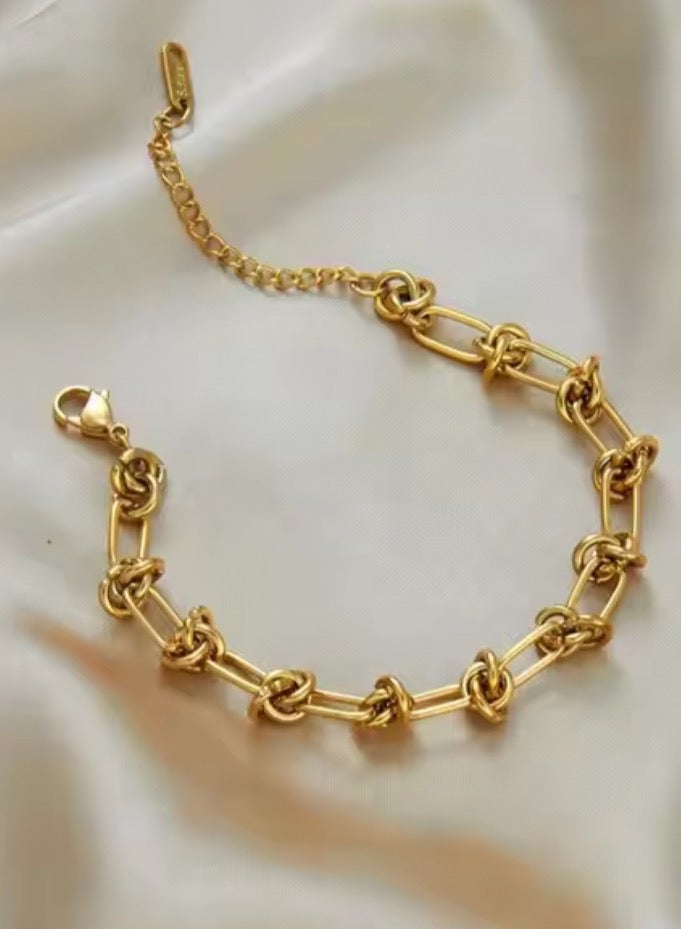 Casual collection Elegant & High Quality Stainless Steel Gold Plated Bracelet For Women - Image 3