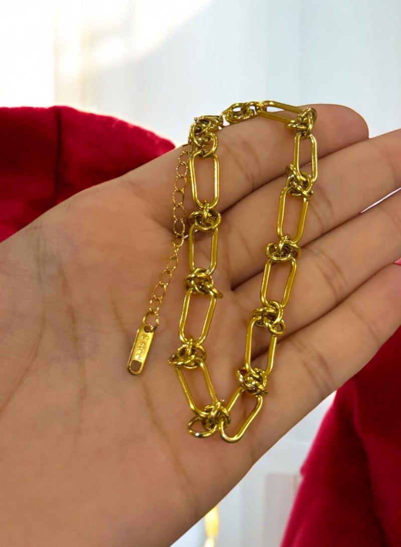 Casual collection Elegant & High Quality Stainless Steel Gold Plated Bracelet For Women - Image 2