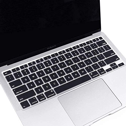 Oaky Keyboard Protector Compatible with MacBook Air 13 inch 2020 Release Model A2179 Soft Silicone Waterproof Dust-Proof Ultra Thin Keyboard Cover Skin for MacBook Air 13 2020 - Silicon Black - Image 3