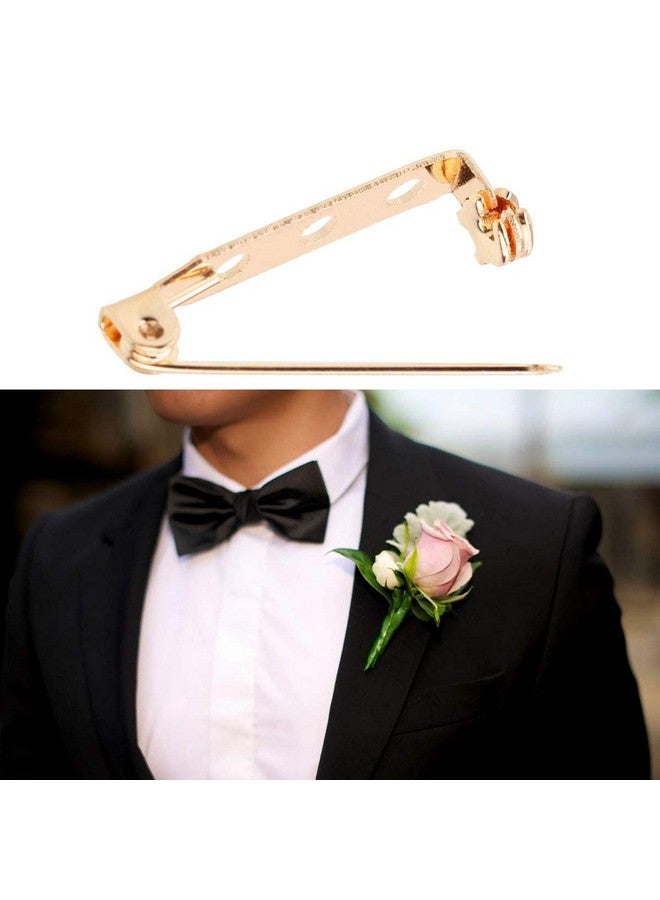 STARVAST 200 Pcs Gold Tone Brooch Pin Backs Clasp 1 Inch Bar Pins Findings 3 Holes Safety Pins For Badge Insignia Citation Bars Making Corsage Name Tags Toy Pins And Jewelry Making By Starvast - Image 3