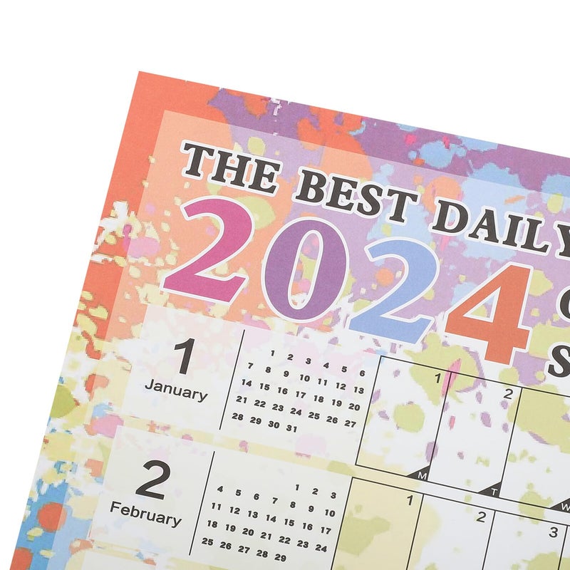 2024 Monthly Wall Calendar Planner Vintage American Style Multipurpose Schedule for Home Office - Image 4