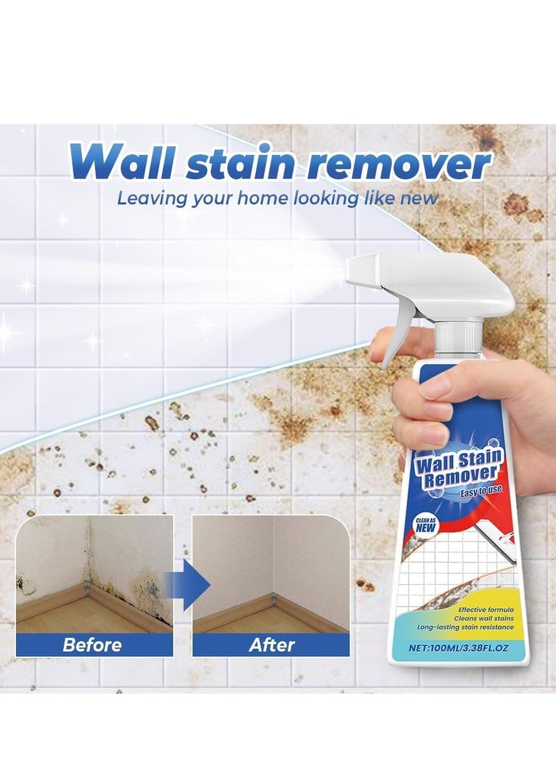 Jakehoe Wall Cleaner, 100ml All Purpose Highly Effective Wall Cleaner Spray, Easy to Use Household Wall Stain Cleaner, Wall Decontamination Paste for Toilet, Bathroom, Ceiling, Baseboard - Image 2